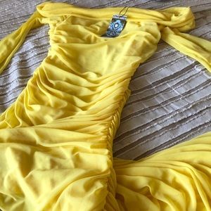 BooHoo Yellow Dress